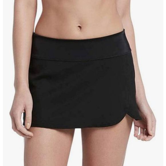 Nike NESSA391 001 Women's Sz L Black Solid Element Swim Boardskirt - Picture 6 of 8